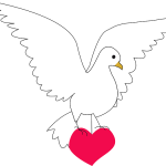 dove holding heart