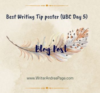 Best Writing Tip poster (UBC Day 5)