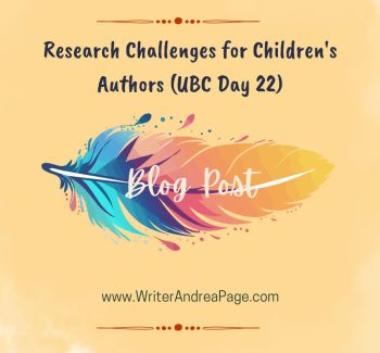 Research Challenges for Children's Authors (UBC Day 22)